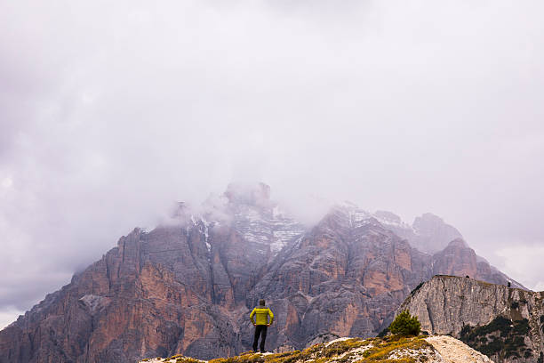 Mountain man in Dolomites, Alps, Northern Italy. Europe