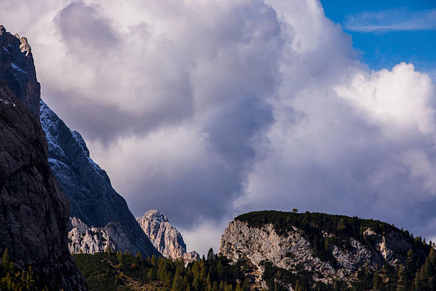 Sunset in Dolomites mountains, Alps, northern Italy. Europe