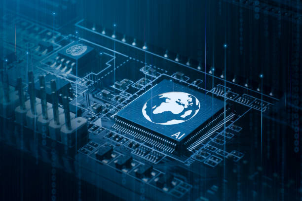 istock Concept of green technology, future technology innovation. Earth symbol on environmentally friendly ai circuit board. Green technology computer chip, green technology, CSR and IT ethics, Ai 2199136815