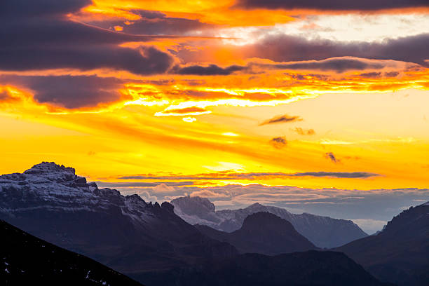istock Sunset in Dolomites mountains, Alps, northern Italy 2199137140
