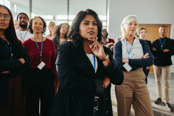 istock Engaging business speech captivates diverse team, fostering collaboration and inspiring innovation during a dynamic workplace meeting 2199138816