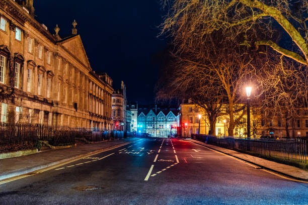 istock Great pulteney street illuminating bath at night 2199140054