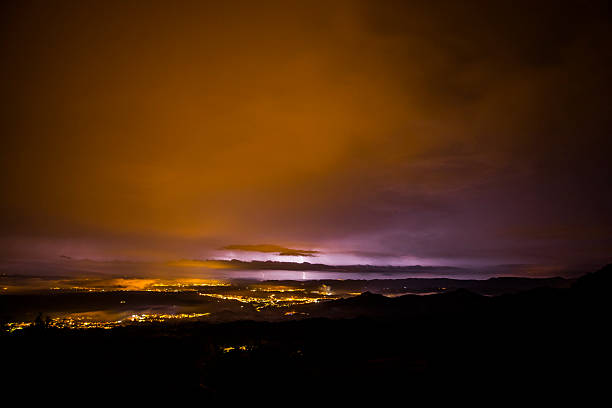 Lightning in Bellmunt, Osona, Barcelona, Spain.