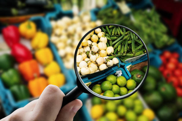 Focusing on fruits and vegetables for sale