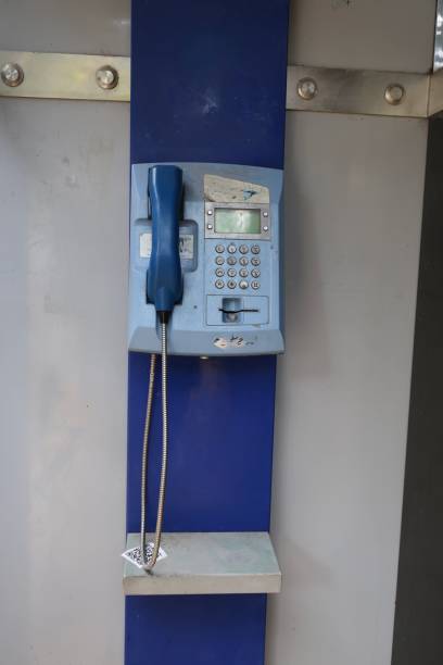 istock Blue public telephone 2199152522