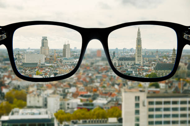 istock Glasses focusing a city 2199155496