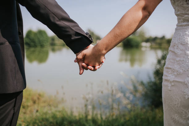 Romantic Wedding Moment  Hands, Details, and Emotions