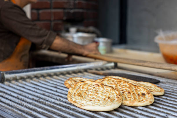 Large pides baked in a big oven