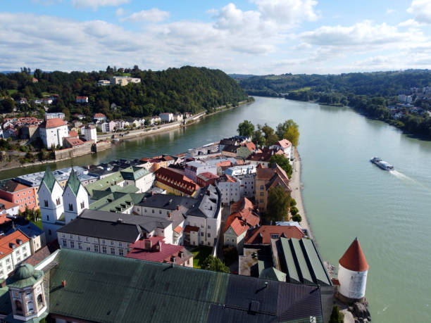 istock Passau, Germany: The rivers Danube and Inn merge 2199163724