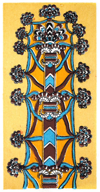 istock Ancient decorative art pattern of Nineveh and Persia, abstract backgrounds, Vintage decor illustrations 2199164979