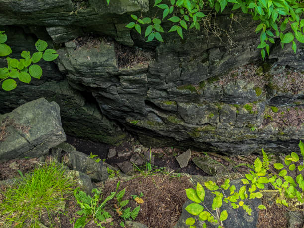 istock A crevice or hole in the rock dropping down 2199172753