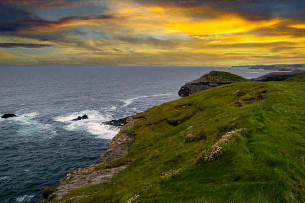 istock Sunrise Over the Cliffs on Dingle Peninsula in Ireland 2199174338