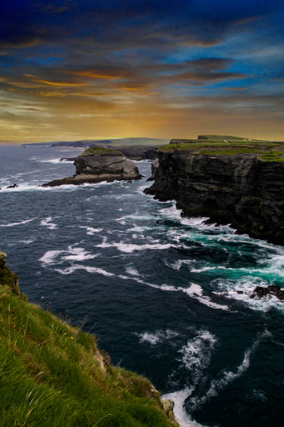 Sunrise Over the Cliffs on Dingle Peninsula in Ireland