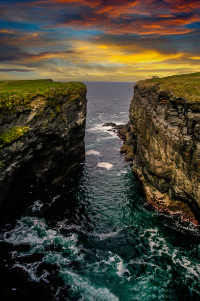 Sunrise Over the Cliffs on Dingle Peninsula in Ireland