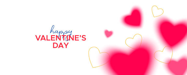istock Greeting banner for Valentine's Day with red and golden hearts 2199178234