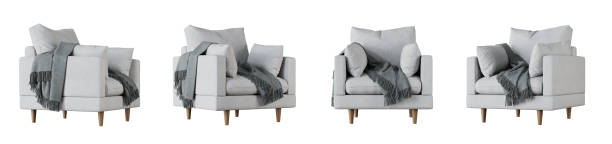istock Armchair set isolated on white background. 3D render. 2199178777