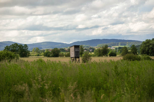istock Hunter's Tower in a Bavarian Field Surrounded by Scenic Nature 2199181614