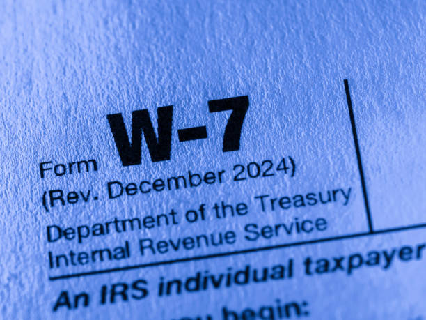 istock Form W-7 to request an IRS Individual Taxpayer Identification Number 2199182048