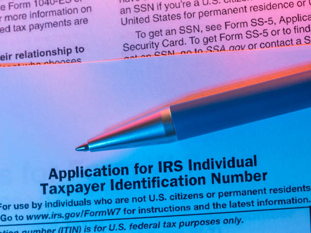 istock Form W-7 to request an IRS Individual Taxpayer Identification Number 2199182049