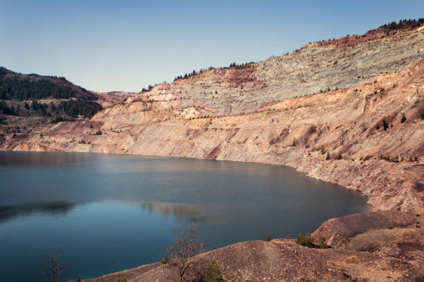 Artificial lake in an abandoned  quarry