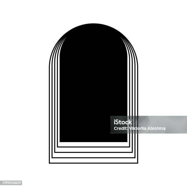 Concentric Arch Shapes Isolated On White Background Geometric Arc Forms ...