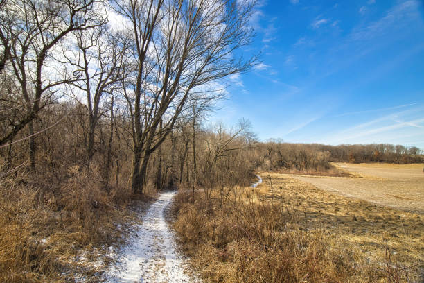 istock Snowy Ice Age Trail Passing Field 2199267459