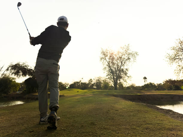 istock Unrecognizable man is performing tee off at par 3 hole. 2199268925