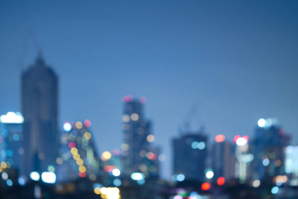 istock Abstract blurred background cityscape on night scene 2199269273