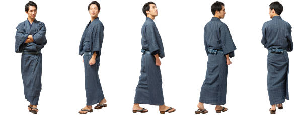 istock Japanese man in casual kimono 5-way shot 2199270576