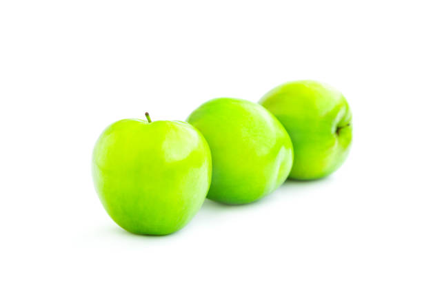 Green Jujube or Monkey apple isolated on white background, Fresh Fruit