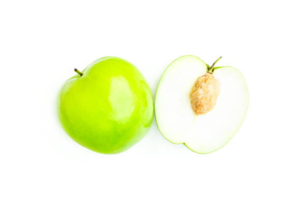 istock Green Jujube or Monkey apple isolated on white background, Fresh Fruit 2199294440