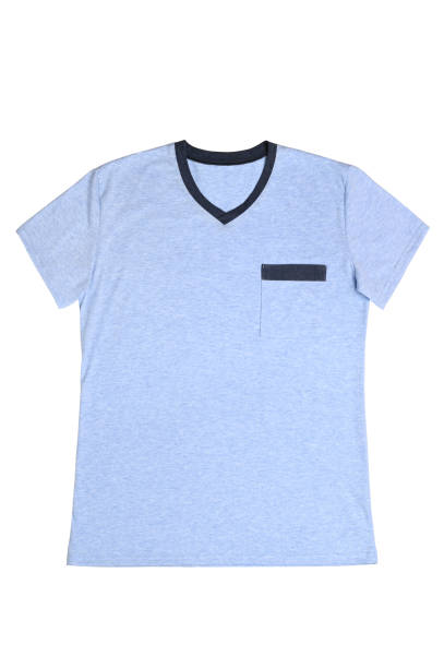 Men's short sleeve v-neck t-shirt isolated on white background