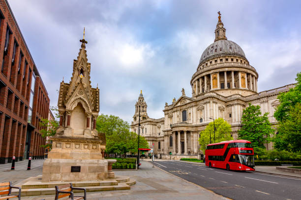 istock St. Paul's cathedral and double-decker bus, London, UK 2199300903