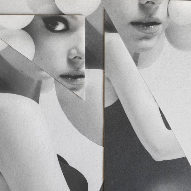 istock Abstract paper collage illustration with woman portrait elements 2199302517