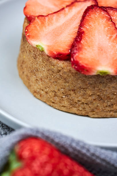 homemade barley strawberry cake
