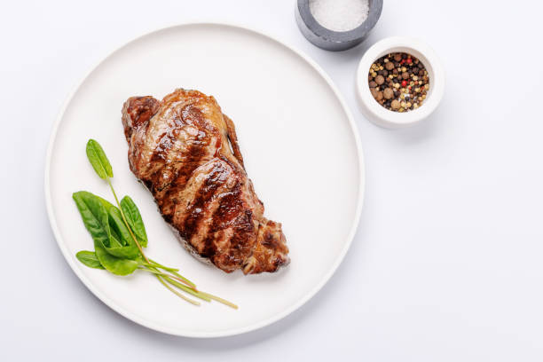 istock A perfectly cooked striploin steak with a juicy, tender texture 2199307250