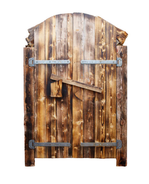 istock A wooden door with a lock on it 2199308074