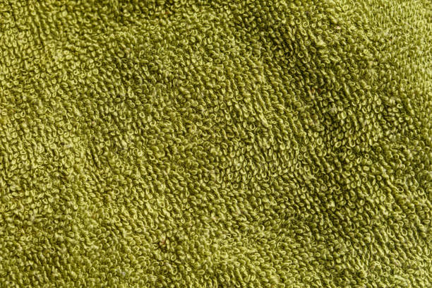 Close up of fluffy terry bath towel as background