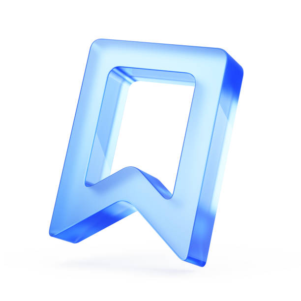 istock Bookmark social media Icon - Bookmark Sign isolated on white - 3d rendering 2199310519