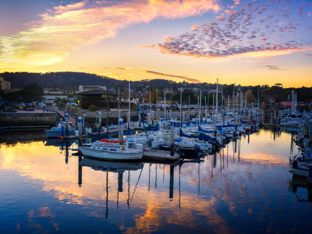 Santa Barbara, California, USA – September 28, 2025. View of harbor with sailboats