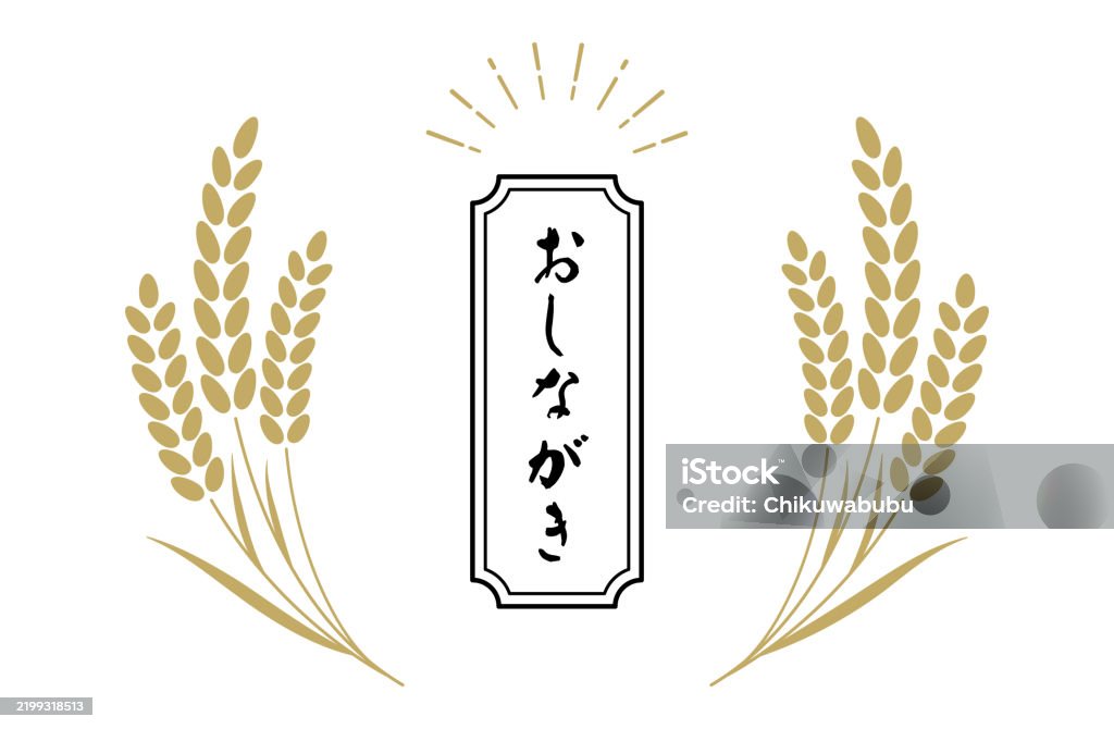 Simple Vector Rice Rice Rice Frame Vector Illustration Simple Copy Space New Rice Stock ...