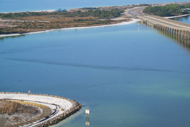 istock Destin, Florida, where the bridge stretches over crystal-clear water 2199319878