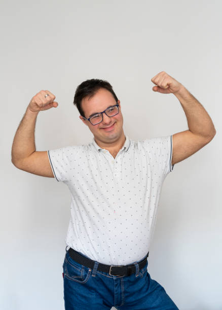 Portrait of young man with Down Syndrome