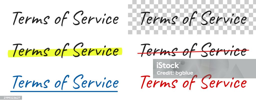 Terms Service Background Terms Of Service Handwritten Text Highlighted Crossed Out Underlined On ...