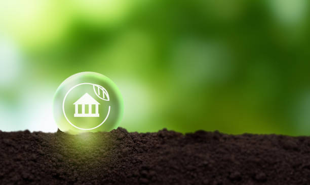 istock Business and environmental ethics concept. Green nature background with environmental governance icon. Environmental law, regulation, business has obligations to protect the environment. 2199324221