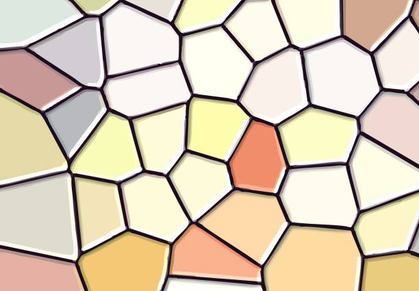 light pastel colors vector mosaic background. creamy colors light mosaic background. stained glass pastel colors. vanilla background for candy labels. background for pastry shop, for cosmetics packaging.pattern for fabric broken lipstick stock illustrations
