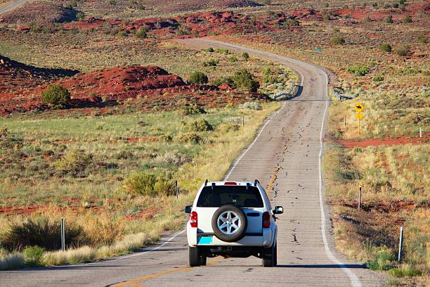 Utah landscape, USA - road across the Castle Valley UT.