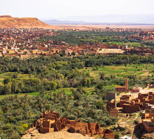 istock Ancient Ruins Overlooking a Green Oasis in the Desert. Tinghir, Morocco 2199337342