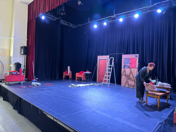 istock Female artist preparing the stage for the performance show 2199338080
