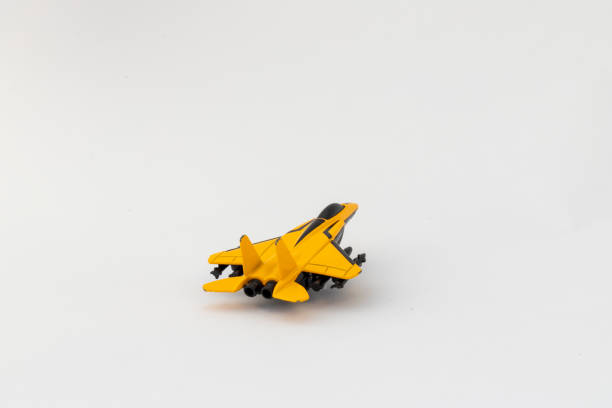 istock Toy Yellow and Black Jet on White Background. 2199338205